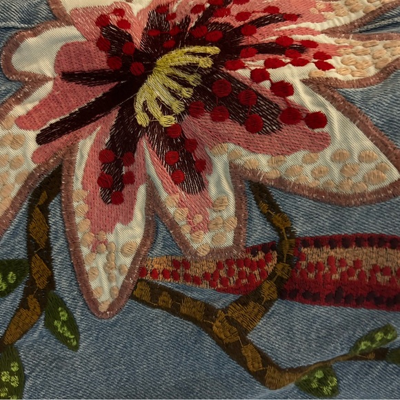 FARM Rio Floral Embroidered Blue Jeans - Picture 6 of 8
